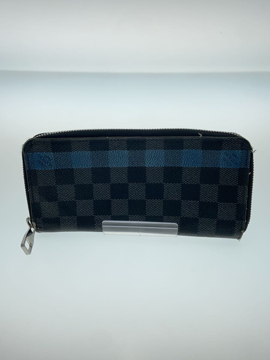 【中古】LOUIS VUITTON◆ジッピー・ウォレット・ヴェルティカル_ダミエ・グラフィット_BLK/PVC/BLK/メンズ【服飾雑貨他】