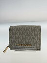【中古】MICHAEL KORS◆3つ折り財布/PVC/CRM/総柄/レディース/35H9GTVZ5B【服飾雑貨他】