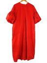 【中古】ENFOLD◆Washed COバルーンスリーブDRESS/36/コットン/RED/300FS233-1640【レディースウェア】