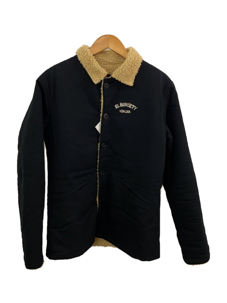 【中古】subciety◆ジャケット/L/コットン/BLK【メンズウェア】