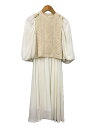 【中古】CELFORD◆長袖ワンピース/36/ポリエステル/WHT/CWF0214064【レディースウェア】(4)