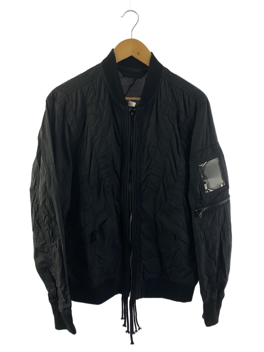 【中古】DIESEL◆ブルゾン/J-OLIVE JACKET/M/ナイロン/BLK【メンズウェア】