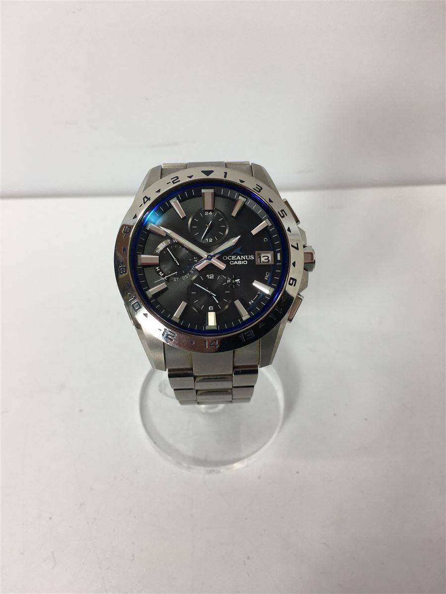 【中古】CASIO◆ソーラー腕時計・OCEA