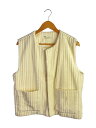 【中古】MATSUFUJI◆ベスト/3/コットン/CRM/無地/M213-0104【メンズウェア】
