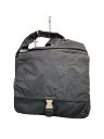 【中古】PRADA◆アシンメトリー/ショルダーバッグ/ナイロン/BLK【バッグ】