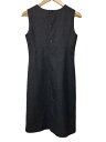 【中古】agnes b.◆ノースリーブワンピース/38/ウール/NVY/無地/00030108【レディースウェア】