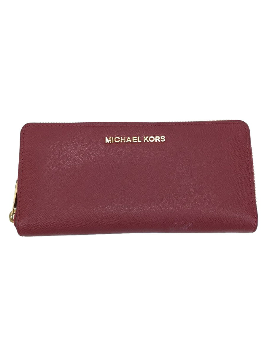 【中古】MICHAEL KORS◆長財布/--/RED/レディース/35H3GTVZ3L【服飾雑貨他】