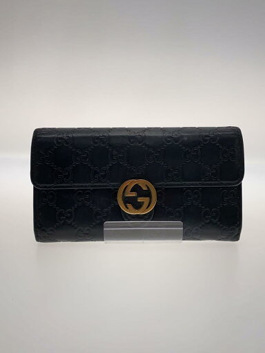 【中古】GUCCI◆長サイフ_インターロッキングG/レザー/BLK/レディース【服飾雑貨他】 【中古】GUCCI◆長サイフ_インターロッキングG/レザー/BLK/レディース【服飾雑貨他】