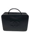 【中古】CHANEL◆バニティバッグ/レザー/ブラック/A11265/キャビアスキン/ココマーク/ゴールド金具【バッグ】(4)