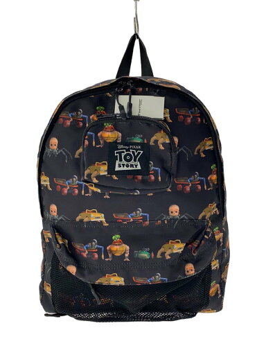 【中古】Disney◆シドデザイン/リュック/ポリエステル/BLK/総柄【バッグ】 【中古】Disney◆シドデザイン/リュック/ポリエステル/BLK/総柄【バッグ】