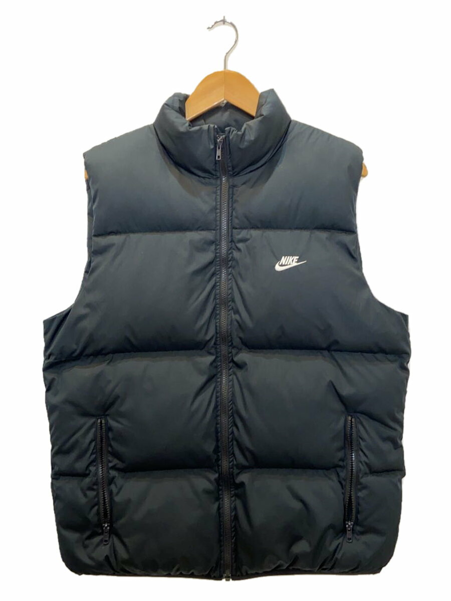 【中古】NIKE◆ダウンベスト/ダウンジャケット/M/ポリエステル/BLK/無地/FB7374-010【メンズウェア】