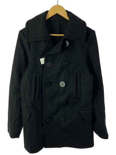 【中古】ANATOMICA◆ピーコート/--/ウール/BLK/無地【メンズウェア】 【中古】ANATOMICA◆ピーコート/--/ウール/BLK/無地【メンズウェア】