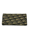 【中古】Christian Dior◆長財布/コットン/BLK/モノグラム/メンズ/10-BO-0221【服飾雑貨他】