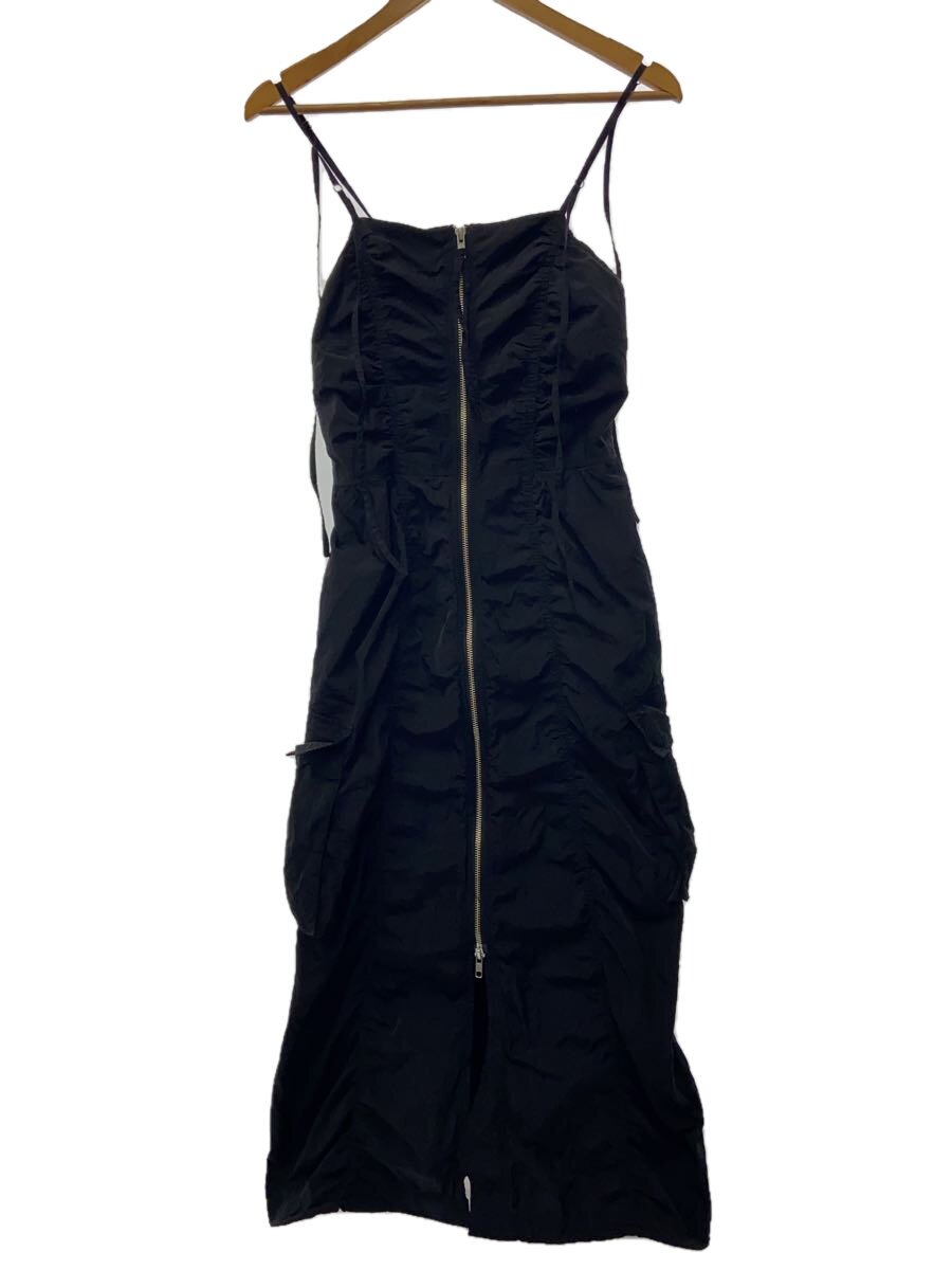 【中古】SLY◆FRONT ZIP GATHER CAMI/キャミワンピース/FREE/ナイロン/BLK/030HSR33-0091【レディースウェア】
