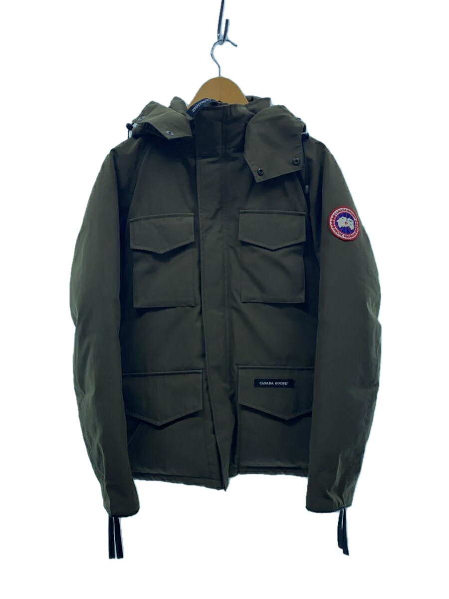 【中古】CANADA GOOSE◆KAMLOOPS DOWN JACKET/ダウンジャケット/XS/カーキ/68F8490/汚れ有【メンズウェア】