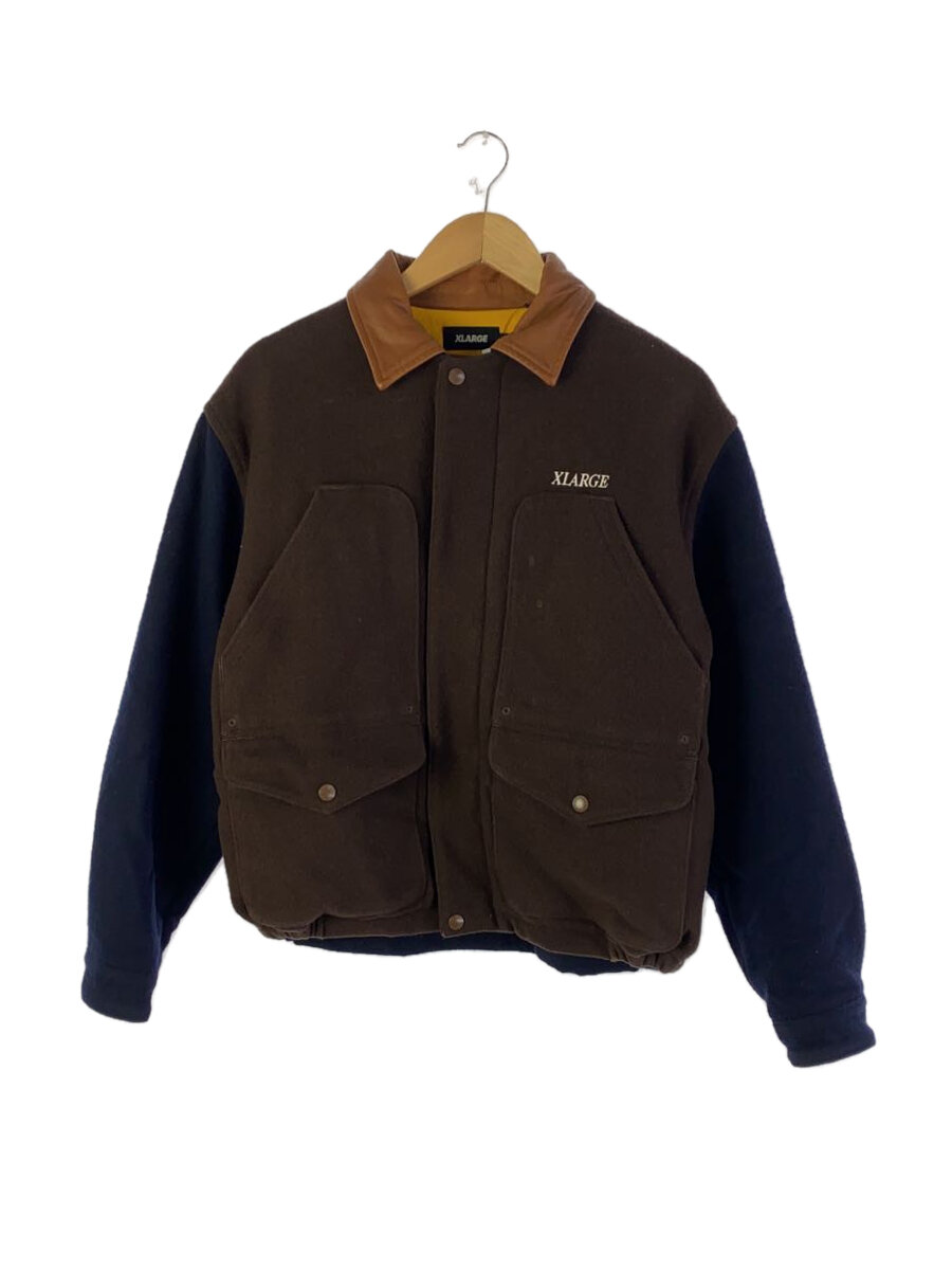 【中古】X-LARGE◆スタジャン/S/ウール/BRW/無地/101204021003//【メンズウェア】