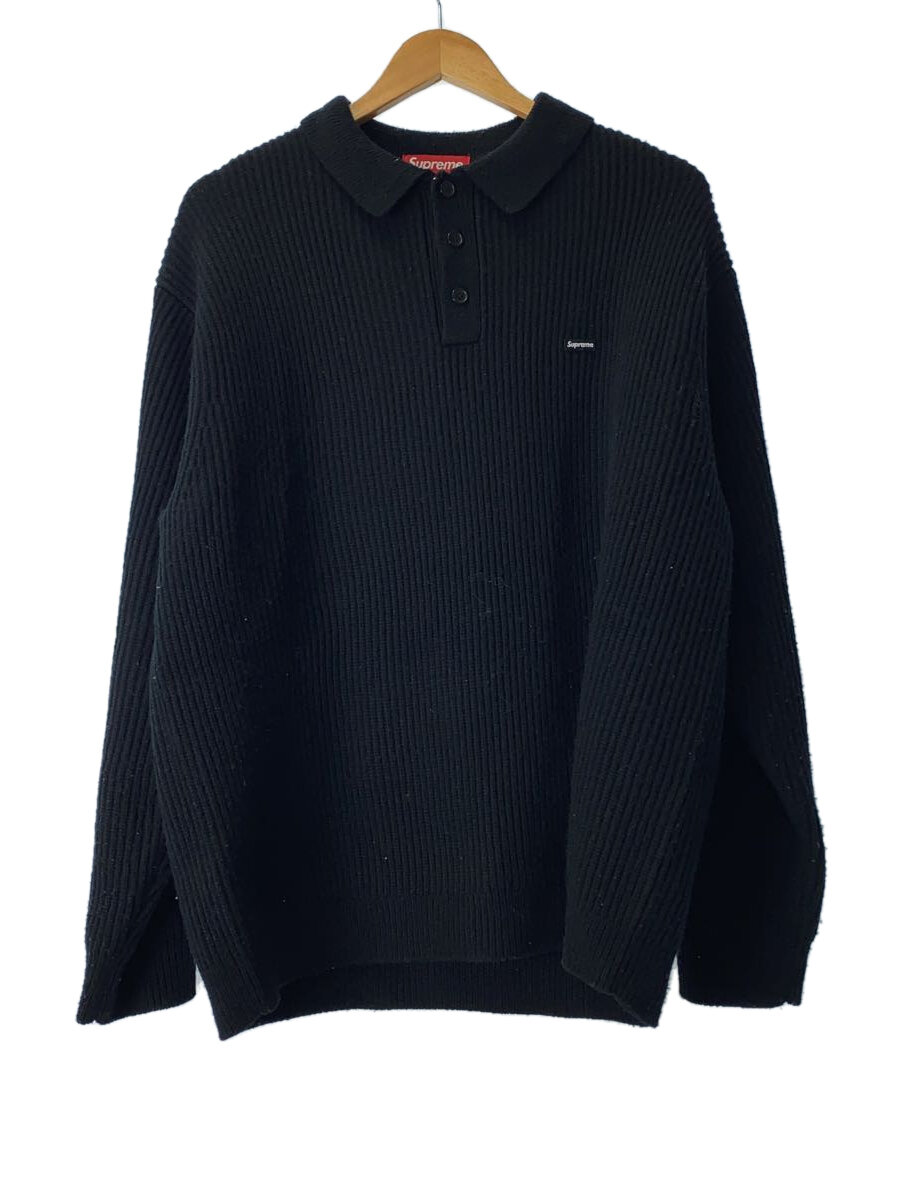 【中古】Supreme◆ニット・セーター(厚手)/L/アクリル/BLK//【メンズウェア】