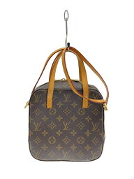 【中古】LOUIS VUITTON◆スポンティーニ_モノグラム・キャンバス_BRW/PVC/BRW/総柄【バッグ】