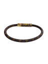 【中古】LOUIS VUITTON◆ブラスレ・LVコンフィデンシャル_モノグラム_BRW/キャンバス/BRW/メンズ【服飾雑貨他】