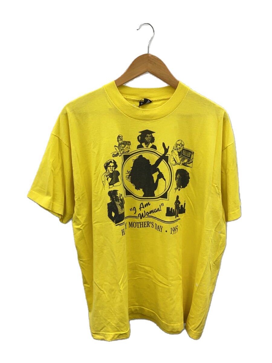 【中古】FRUIT OF THE LOOM◆Tシャツ/XL/コットン/YLW/【メンズウェア】