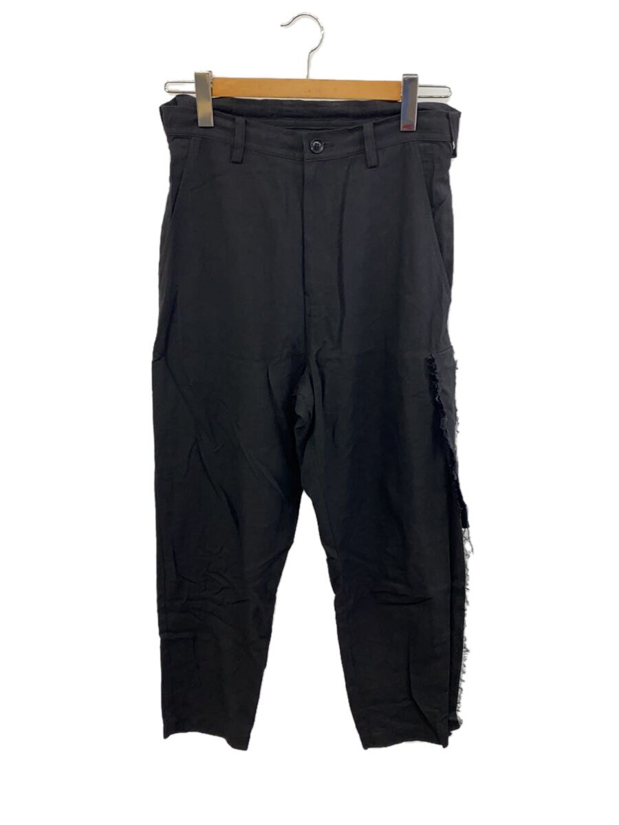 Rakuten - 【中古】Y’s◆TWILL GARMENT WASH LEFT SIDE LINED PANTS/1/BLK/YO-P11-204【レディースウェア】