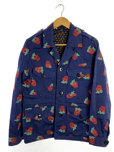 【中古】Paul Smith◆ジャケット/L/コットン/NVY/総柄/PF-BM-80041【メンズウェア】 【中古】Paul Smith◆ジャケット/L/コットン/NVY/総柄/PF-BM-80041【メンズウェア】