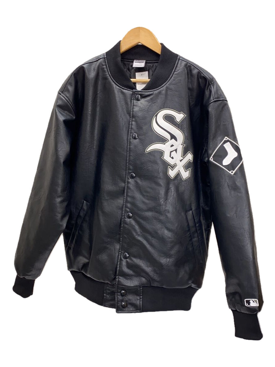 【中古】Fanatics◆スタジャン/M/レザー/BLK/無地【メンズウェア】