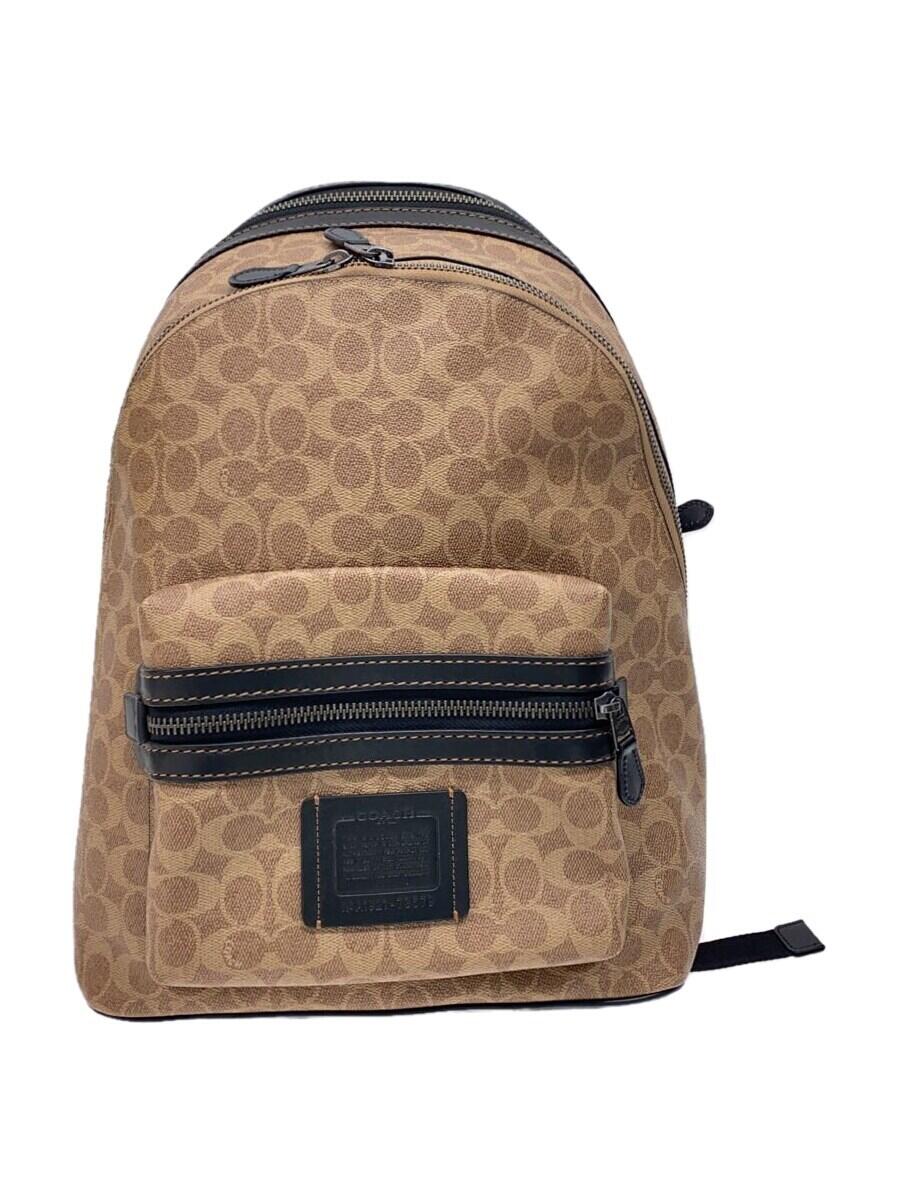 【中古】COACH◆リュック/レザー/BRW/総柄/73579【バッグ】