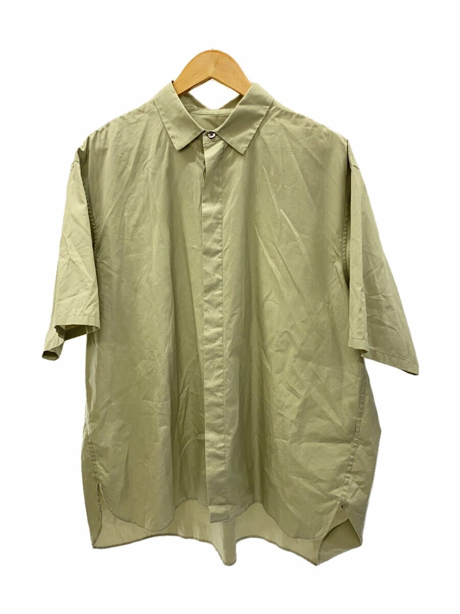 【中古】POLYPLOID◆SHORT SLEEVE SHIRT/半袖シャツ/3/コットン/KHK/無地/11-C-08【メンズウェア】