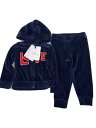 【中古】MONCLER◆ベロア/セットアップ/90cm/コットン/NVY/無地/G29518M76710//【キッズ】