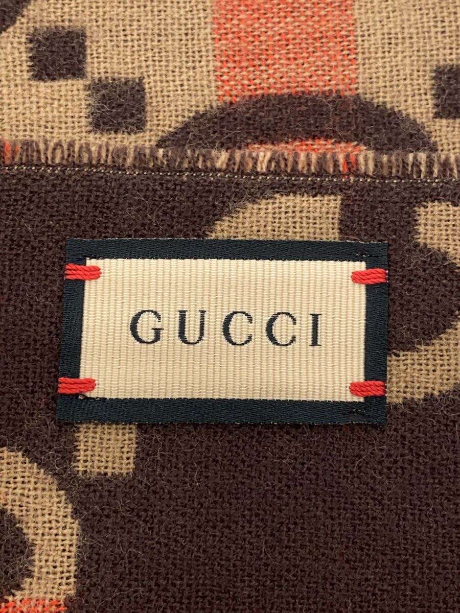 【中古】GUCCI◆マフラー/ウール/BEG/総柄/メンズ/721563【服飾雑貨他】 2