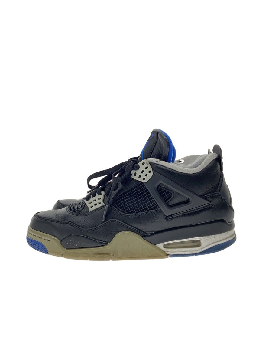 NIKE◆AIR JORDAN 4 RETRO/エアジョーダンレトロ/ブラック/308497-006/26cm/BLK/レサ