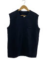 【中古】PRADA◆07AW/ダブルジップ/ベスト/XL/ウール/NVY//【メンズウェア】