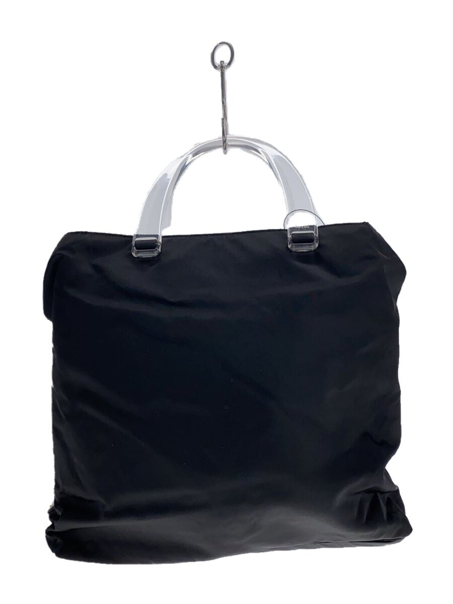 【中古】PRADA◆トートバッグ/ナイロン/BLK/無地【バッグ】