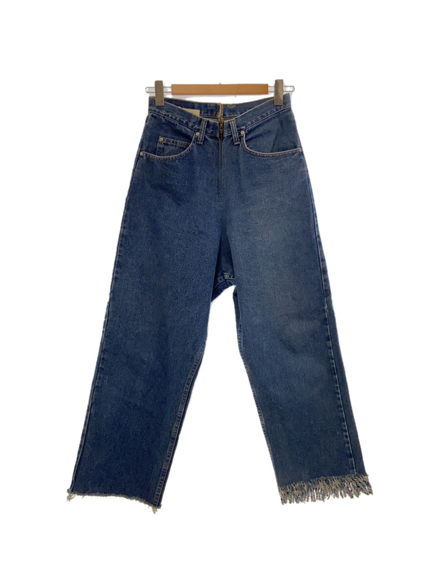 【中古】77circa◆circa make fringe denim pants/インディゴ/ボトム【レディースウェア】
