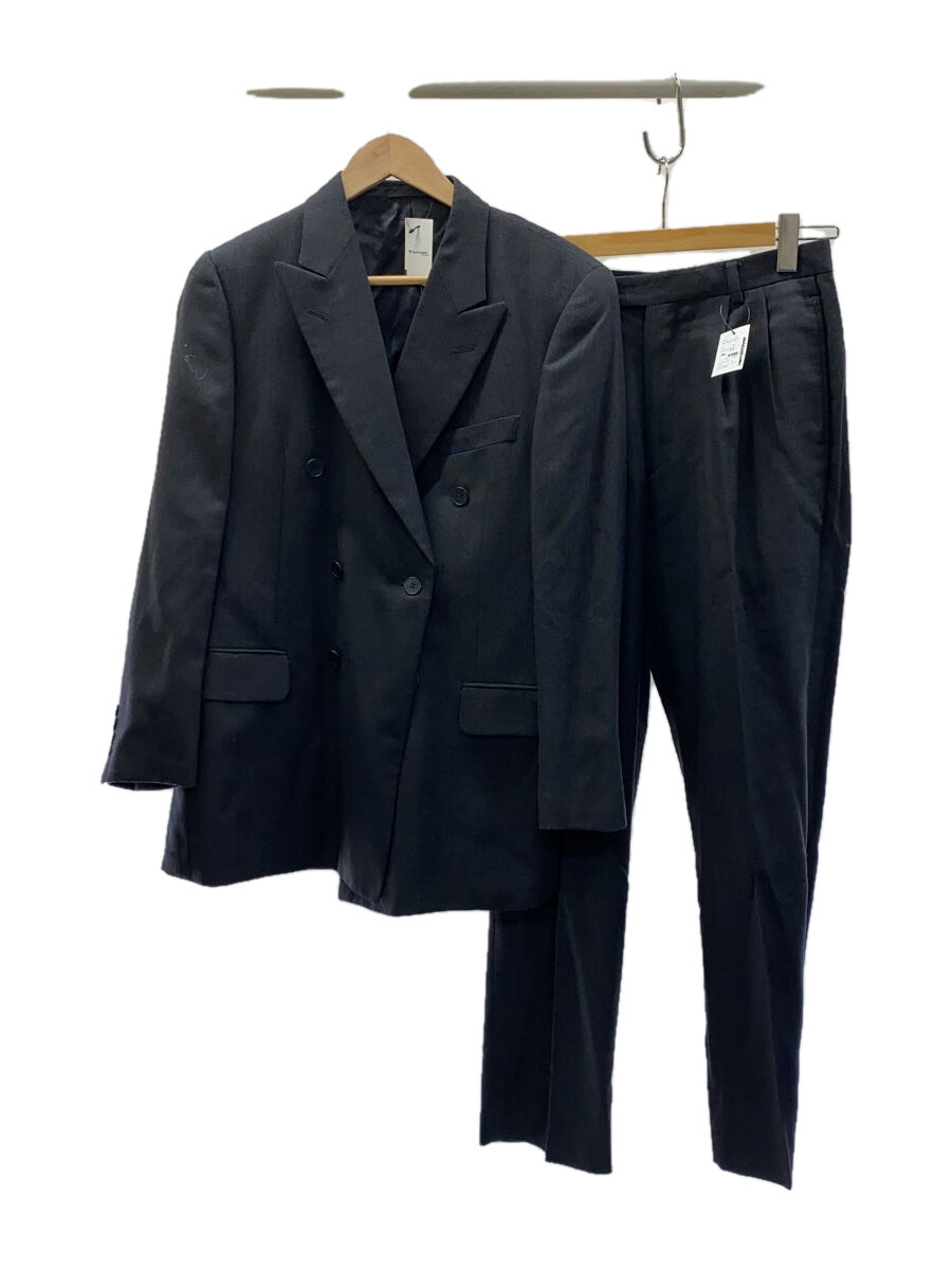 【中古】CK Calvin Klein◆ダブル/日本製/スーツ/36/ウール/GRY/無地【メンズウェア】