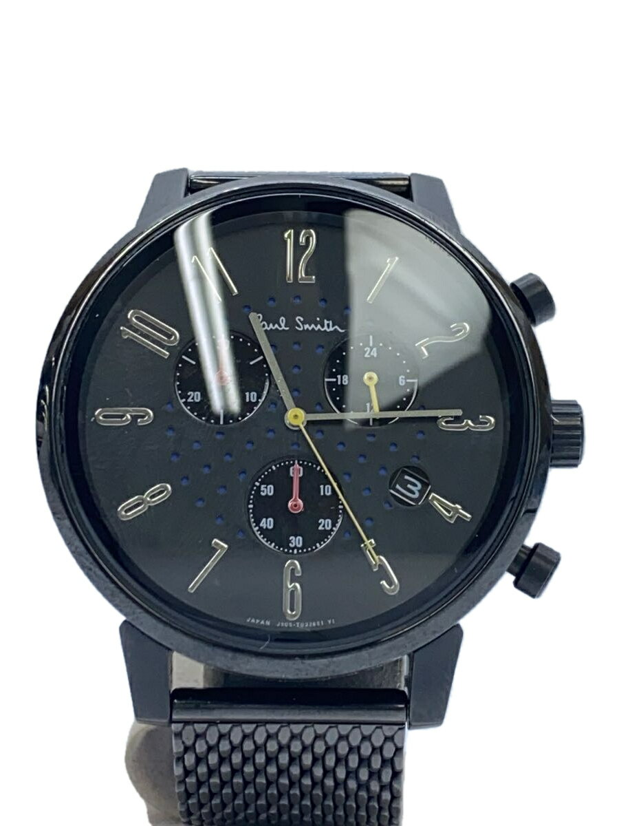 【中古】Paul Smith◆Church Street Chronograph/アナログ/ステンレス/BLK/BLK/J505-T021310【服飾雑貨他】