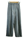 【中古】CLANE◆WOOL BASIC TUCK PANTS/ボトム/1/--/GRY/無地/15110-7312【レディースウェア】