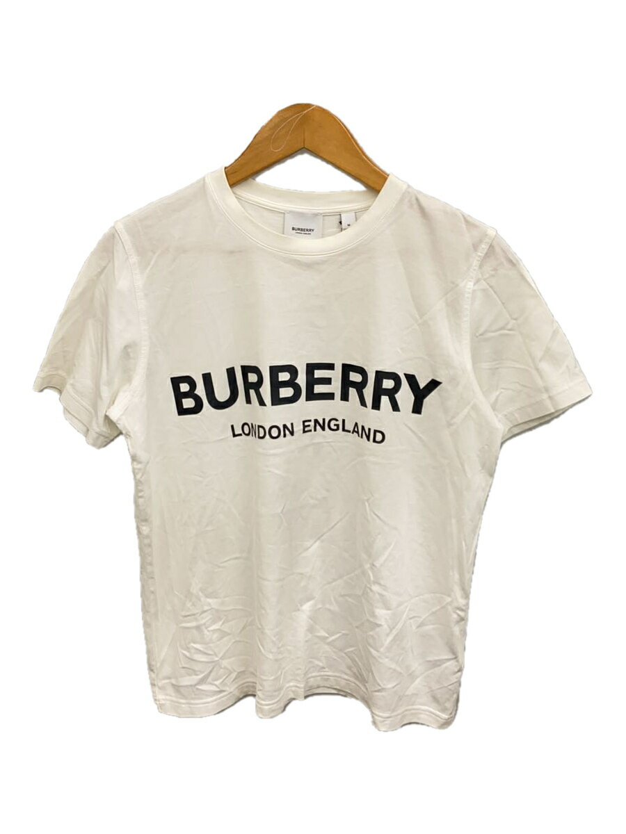 【中古】BURBERRY◆Tシャツ/M/コットン/WHT/プリント/8008894【メンズウェア】