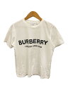 【中古】BURBERRY◆Tシャツ/M/コットン/WHT/プリント/8