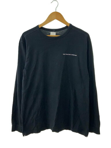【中古】POP TRADING COMPANY◆ロゴ/長袖Tシャツ/L/コットン/BLK【メンズウェア】 【中古】POP TRADING COMPANY◆ロゴ/長袖Tシャツ/L/コットン/BLK【メンズウェア】