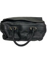 【中古】FURLA◆ボストンバッグ/レザー/BLK【バッグ】