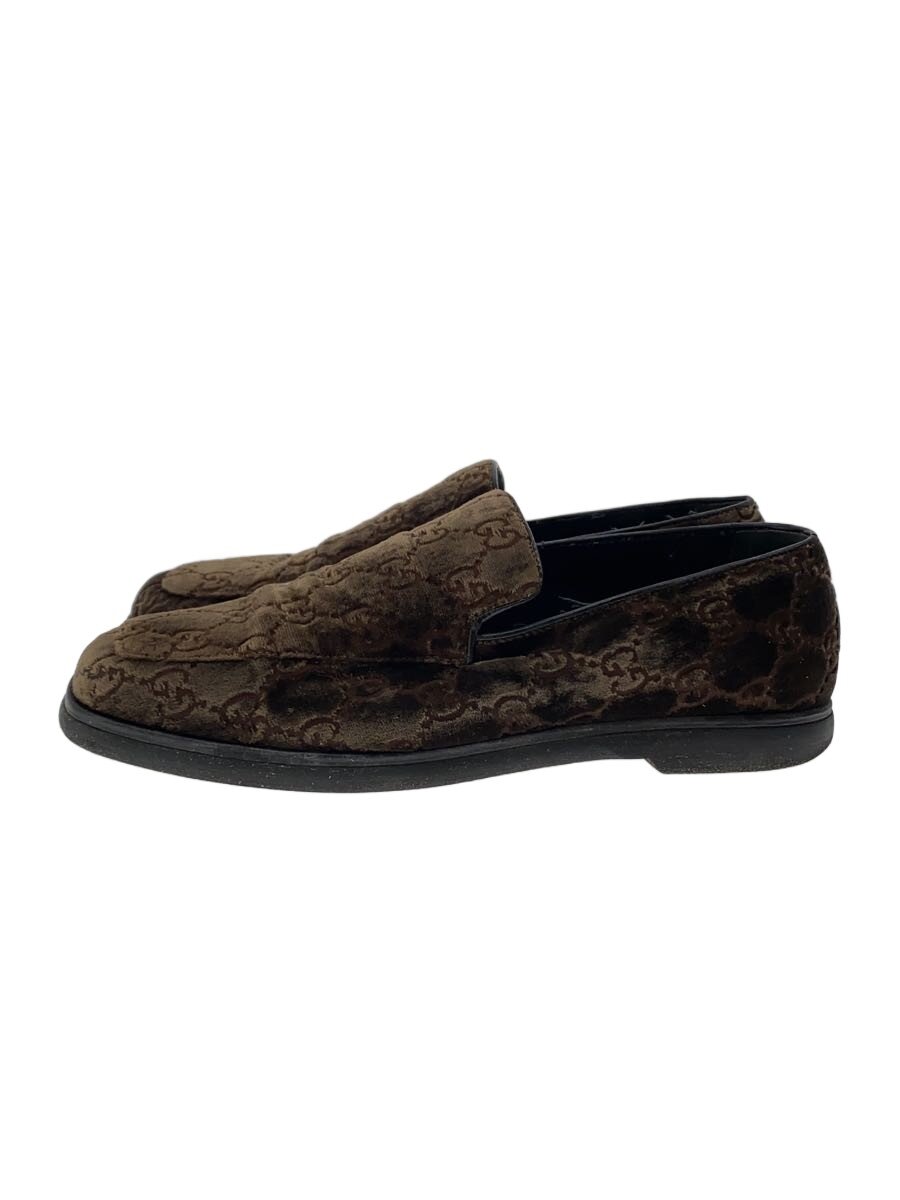 【中古】GUCCI◆ローファー/--/BRW/フェイクファー//【シューズ】