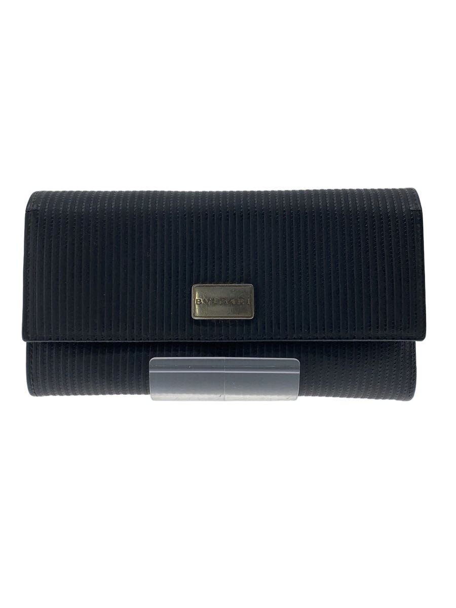 【中古】BVLGARI◆長財布/ブラック/無地/メンズ//【服飾雑貨他】