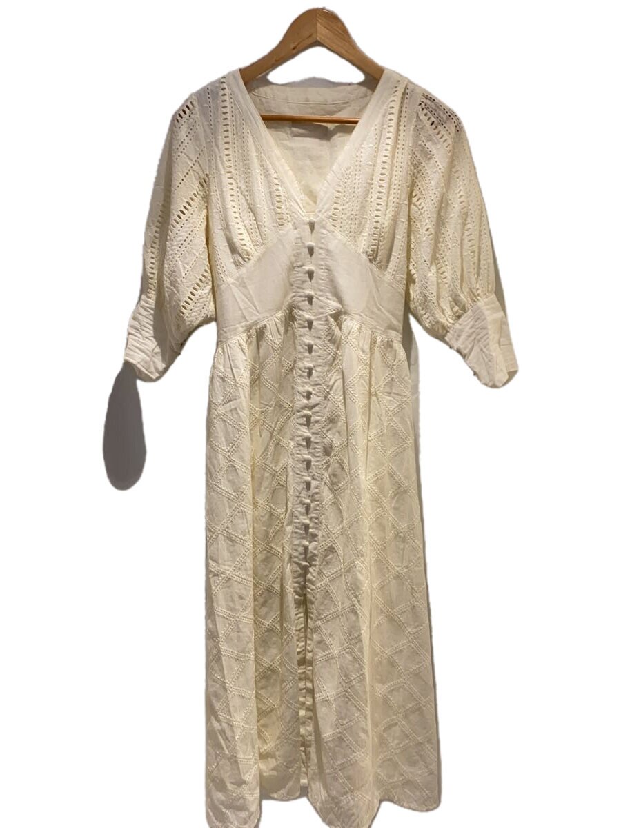 【中古】AMERI◆MEDI CRUMPLE COTTON LACE DRESS/FREE/コットン/CRM/0191530970//【レディースウェア】