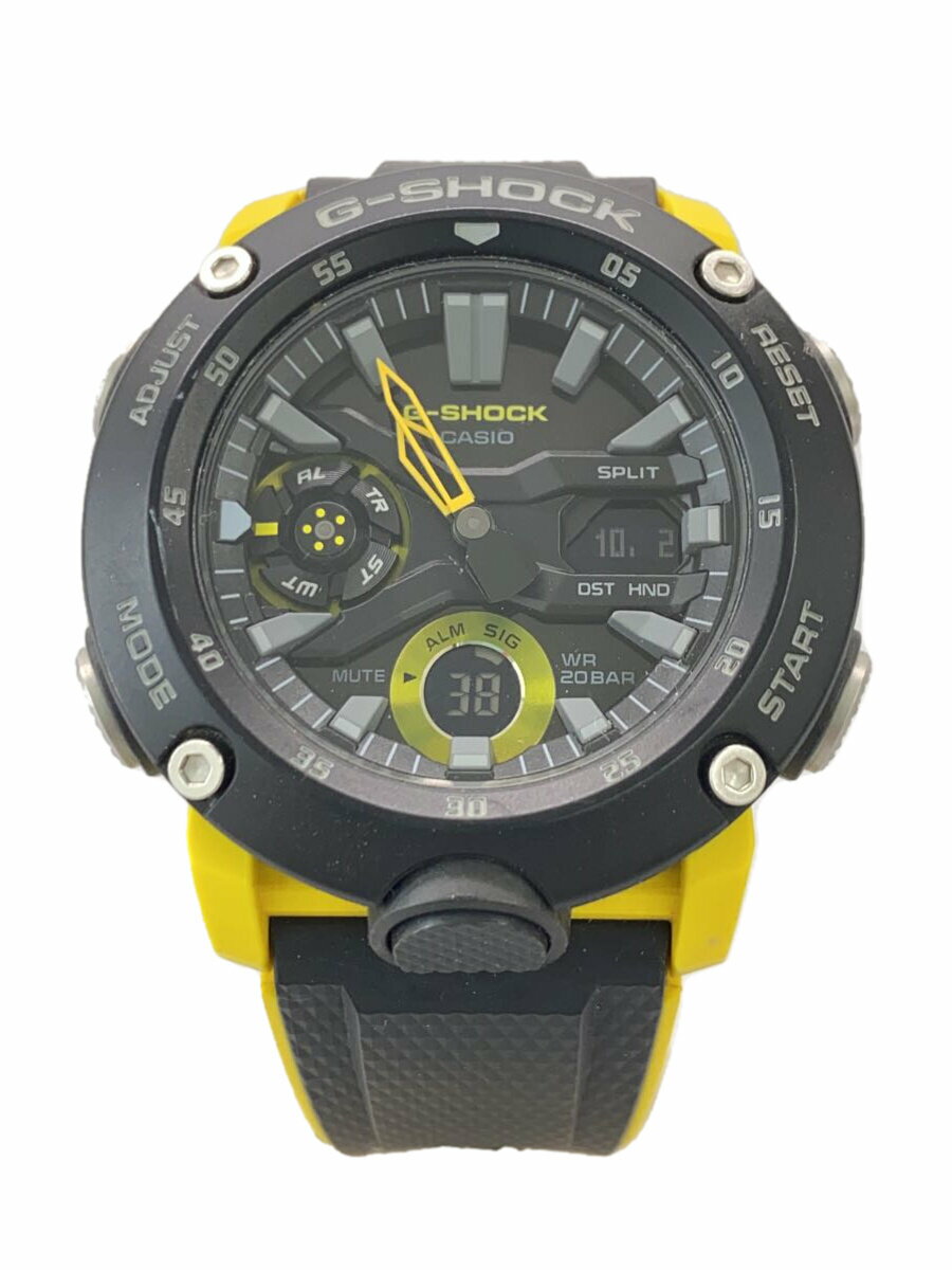 【中古】CASIO◆クォーツ腕時計・G-SHOCK/デジアナ/ラバー/BLK/BLK【服飾雑貨他】