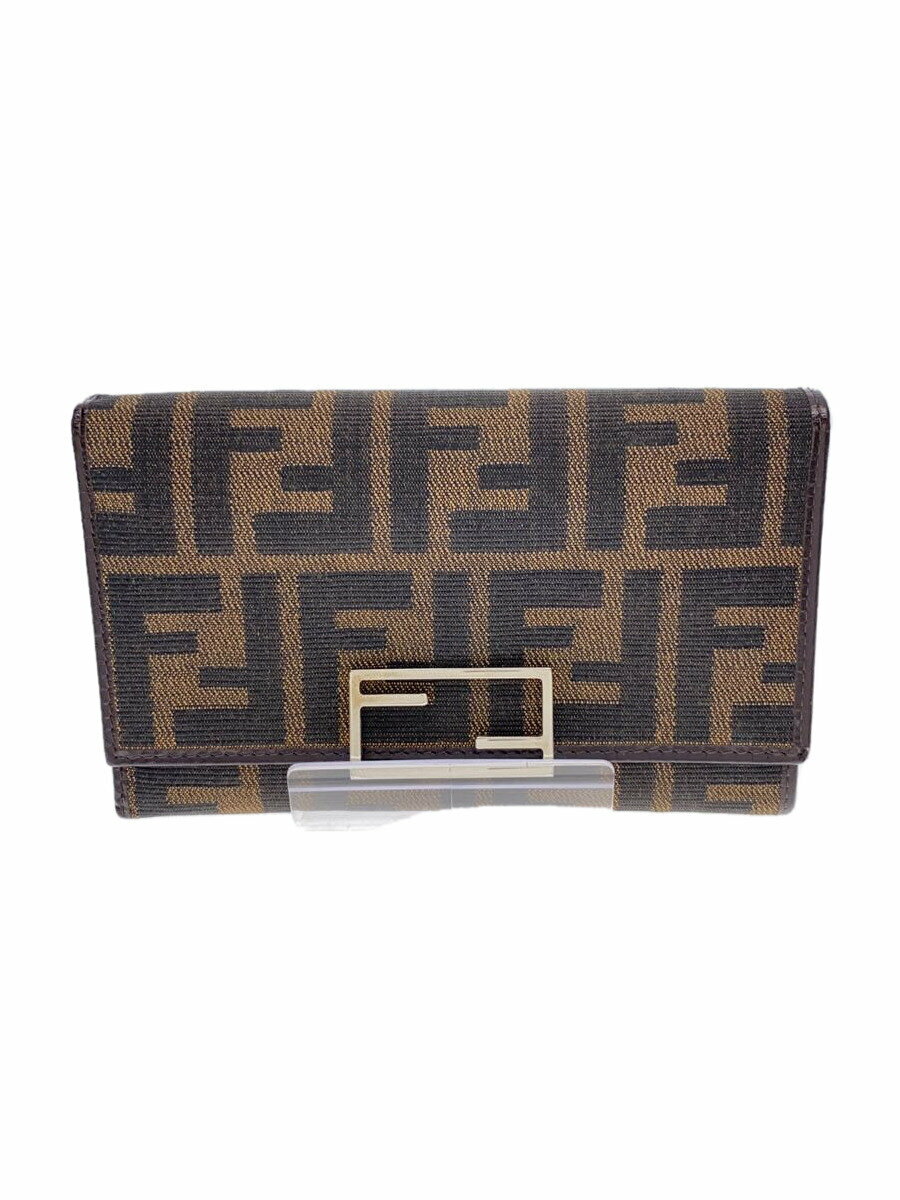 【中古】FENDI◆長財布/キャンバス/BRW/レディース/07-15829-991//【服飾雑貨他】