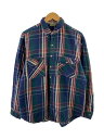 【中古】FIVE BROTHER◆ネルシャツ/L/コットン/GRN/NVY/チェック/ファイブブラザー//【メンズウェア】(4)