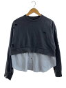 【中古】MAISON SPECIAL◆Shirt Layered Crush Processing Sweatshirt/21251415902【レディースウェア】