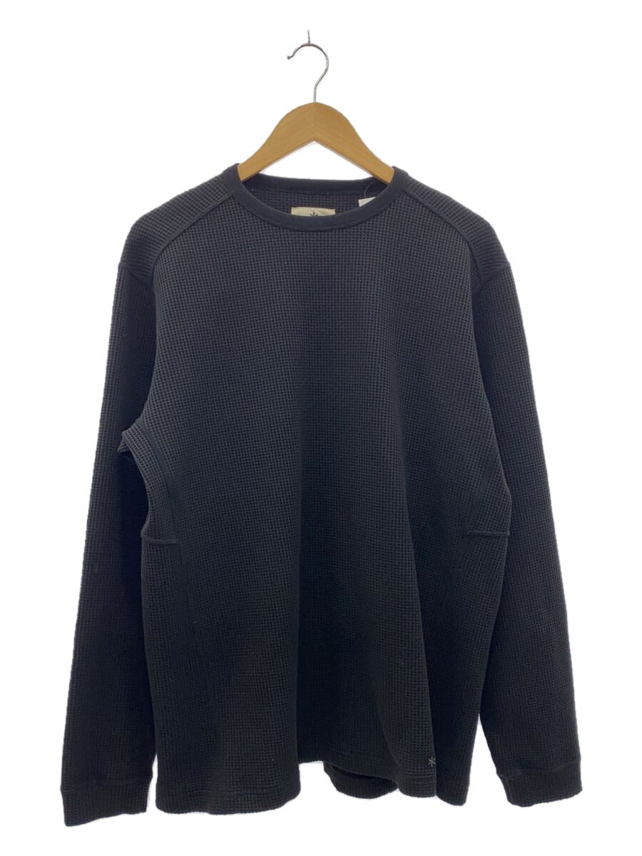 【中古】snow peak◆長袖Tシャツ/XL/ポリエステル/BLK/無地/SW-24SU011【メンズウェア】